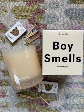 HTF Boy Smells So Vanilla Boxed Candle NWT Not your Mama’s vanilla